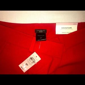 Ann Taylor Red Signature Pants-Size 8P NWT